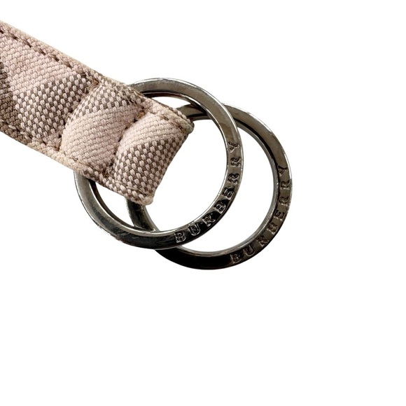 Burberry Womens Light Pink Novacheck Plaid Fabric
Skinny D Ring Belt Size 28 - Picture 7 of 10